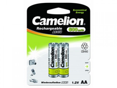 Camelion батарейка аккум. R-6  600 mAh Ni-Cd BL-2 (1.2В) 2/24/480 оптом