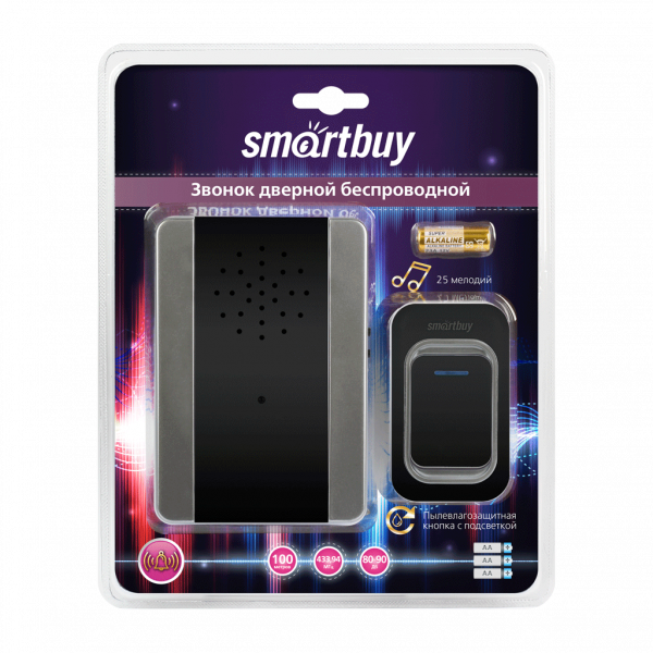 Smartbuy звонок беспров дверной с цифр.код. подсветка, регул. громкости звука SBE-11-DP6-25 (1/60) оптом