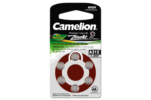 Camelion батарейка ZA312  6 бл. для слух.аппар. 6/60/600/60!!! оптом