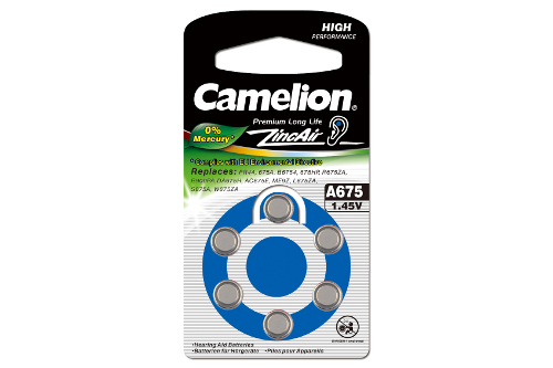 Camelion батарейка ZA675  6 бл. для слух.аппар. 6/60/600 !!! оптом