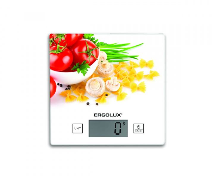 ERGOLUX Весы кухонные ELX-SK01-С36 паста,томаты и грибы (до 5 кг, 150*150 мм) оптом