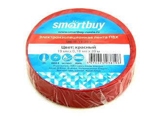 Smartbuy изолента  13х15-20 красная арт.SBE-IT-15-20-r (10/200) оптом