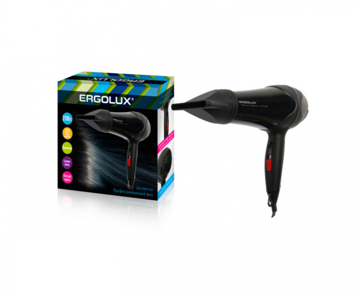ERGOLUX Фен профессион. ELX-HD07-C02 чёрный (2100Вт)  оптом