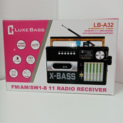 Радиоприёмник LUXE BASS LB-A32 +аккумулятор+USB/SD дерево БЕЗ НДС оптом