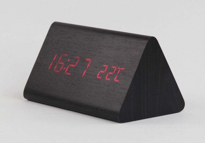 VST-861-1 часы электронные (красные цифры) чёрный корпус, кабель с USB оптом
